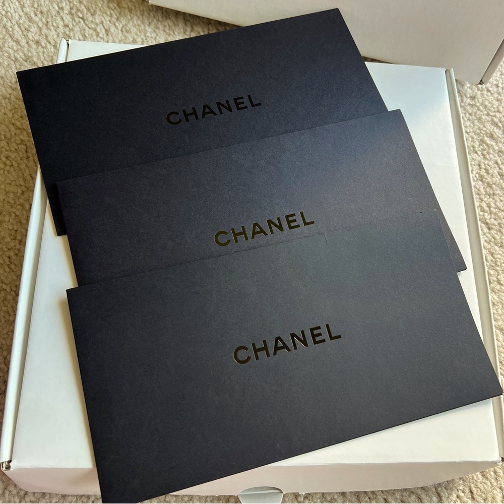 CHANEL card envelope receipt holder  lot of 3